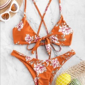 NWT Zaful floral bikini set